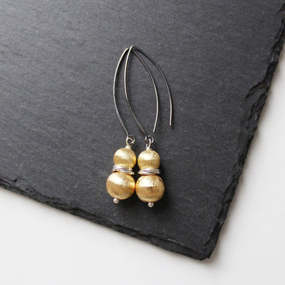 Gold and silver earrings